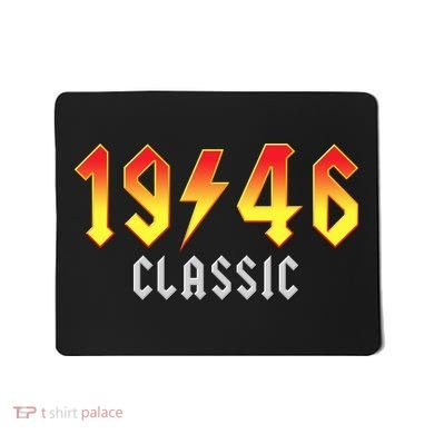 80th Birthday Classic 1946 Retro Rock Band Mousepad