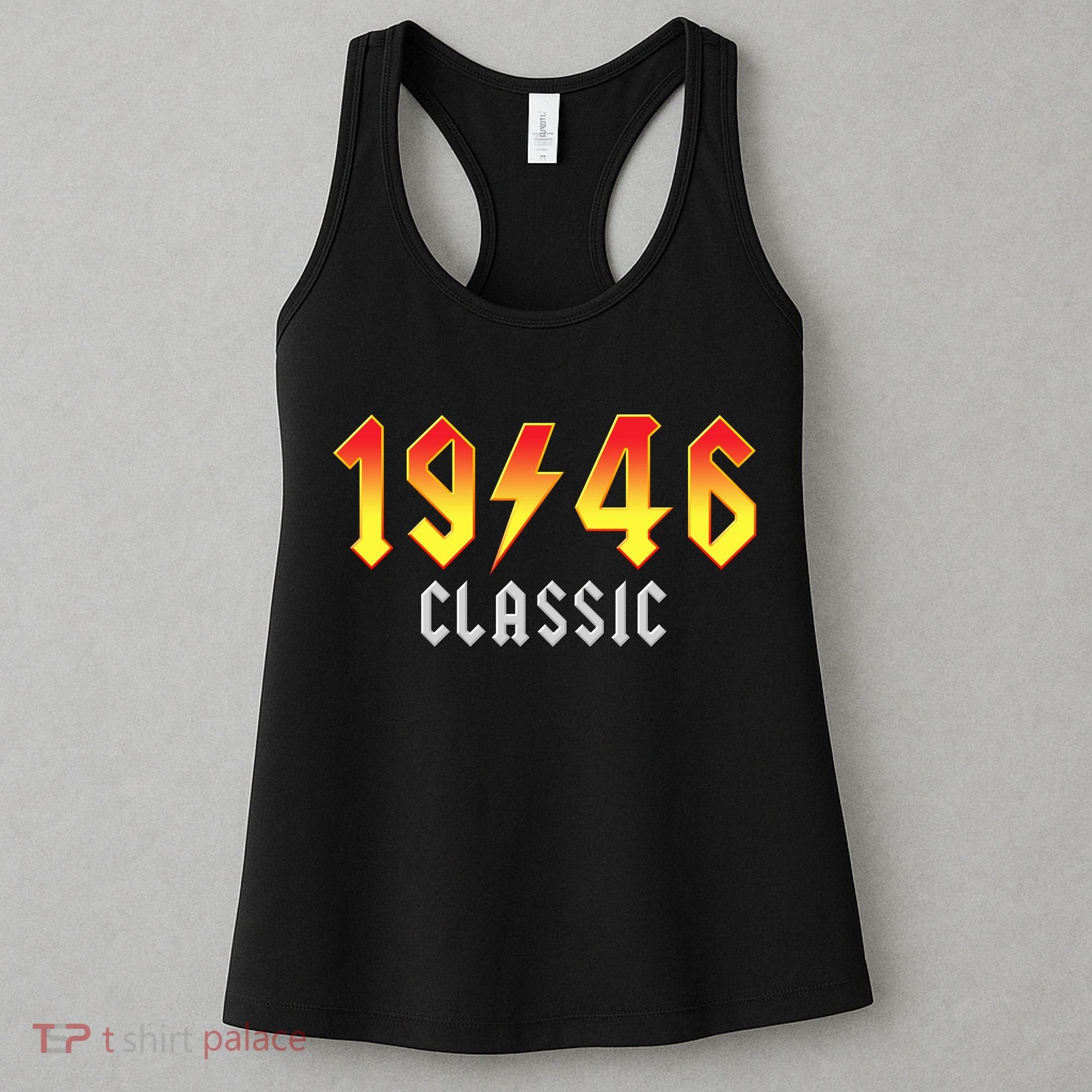 80th Birthday Classic 1946 Retro Rock Band Women's Tank Top