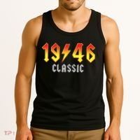 80th Birthday Classic 1946 Retro Rock Band Tank Top thumb 3