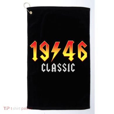 80th Birthday Classic 1946 Retro Rock Band Golf Towel