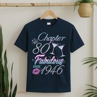 80th Birthday Chapter 80 Fabulous Since 1946 Rhinestones Diamonds T-Shirt thumb 2