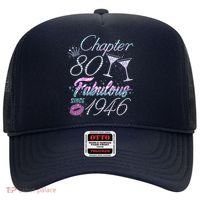 80th Birthday Chapter 80 Fabulous Since 1946 Rhinestones Diamonds Hat thumb 0