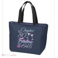 80th Birthday Chapter 80 Fabulous Since 1946 Rhinestones Diamonds Tote Bag thumb 3