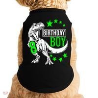 8th Birthday Dinosaur Birthday Boy 8th T_rex Boys Gift For Birthday Doggie Tank thumb 0