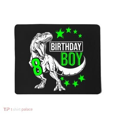 8th Birthday Dinosaur Birthday Boy 8th T_rex Boys Gift For Birthday Mousepad