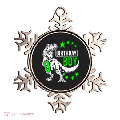 8th Birthday Dinosaur Birthday Boy 8th T_rex Boys Gift For Birthday Ornament