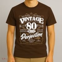 80th Birthday Est 1946 All Bark No Bite Vintage Birthday  T-Shirt thumb 3