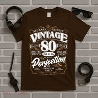 80th Birthday Est 1946 All Bark No Bite Vintage Birthday  T-Shirt thumb 5