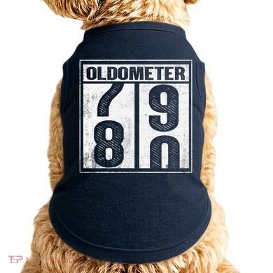 80th Birthday Eighty Years Old 80 Oldometer 7980 Retiring Doggie Tank