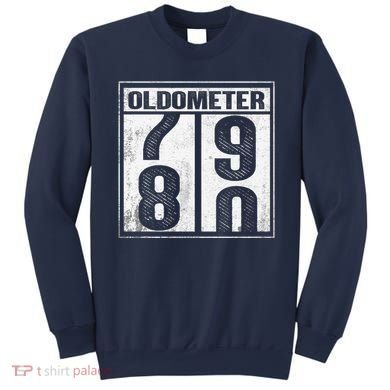 80th Birthday Eighty Years Old 80 Oldometer 7980 Retiring Sweatshirt
