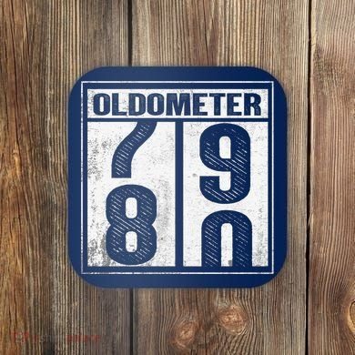 80th Birthday Eighty Years Old 80 Oldometer 7980 Retiring Coaster