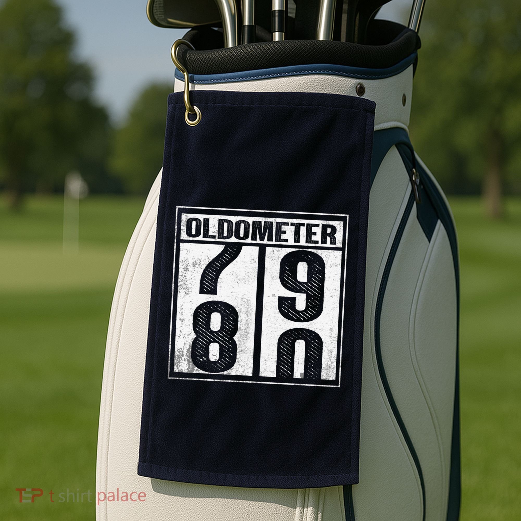80th Birthday Eighty Years Old 80 Oldometer 7980 Retiring Golf Towel