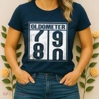 80th Birthday Eighty Years Old 80 Oldometer 7980 Retiring Women's T-Shirt thumb 2