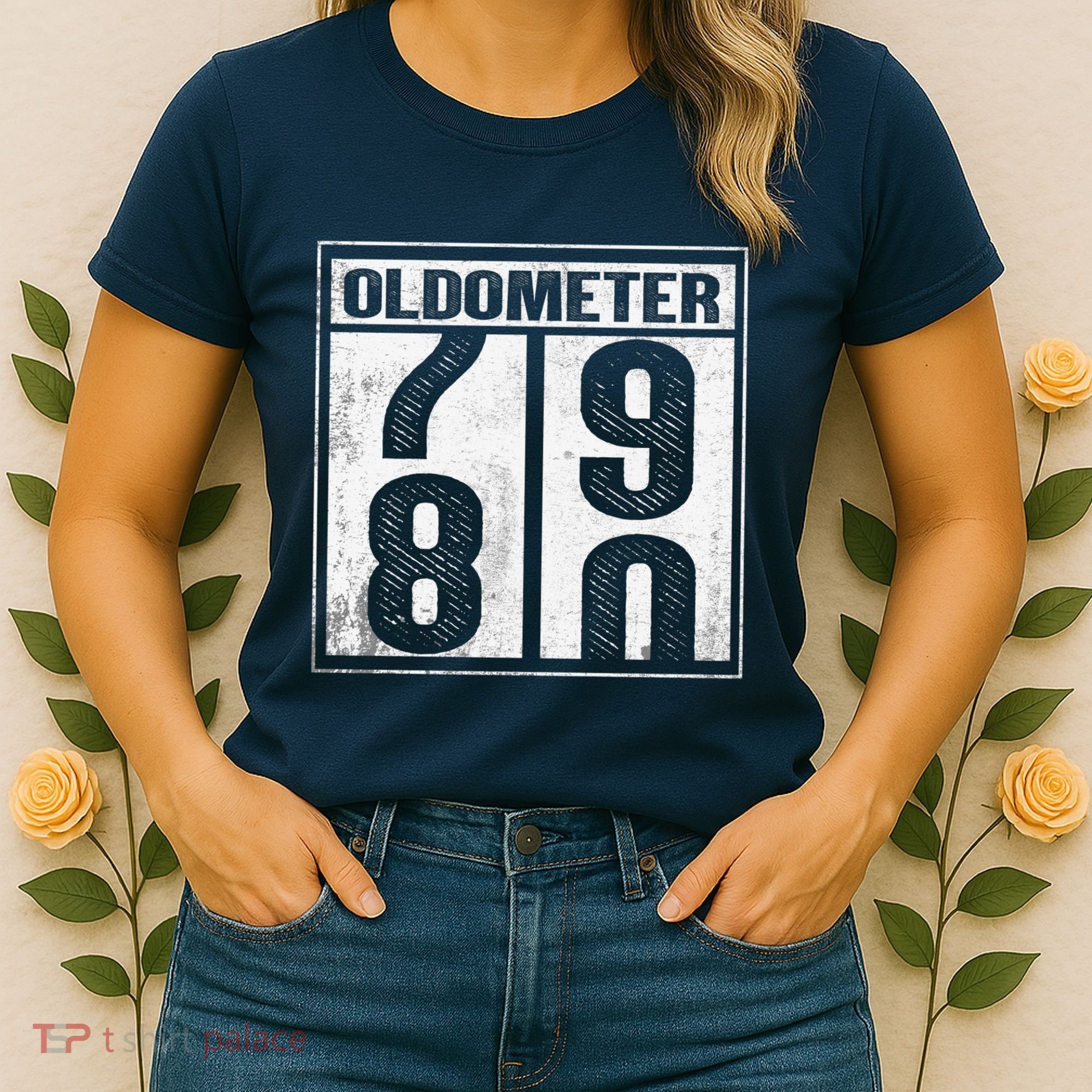 80th Birthday Eighty Years Old 80 Oldometer 7980 Retiring Women's T-Shirt
