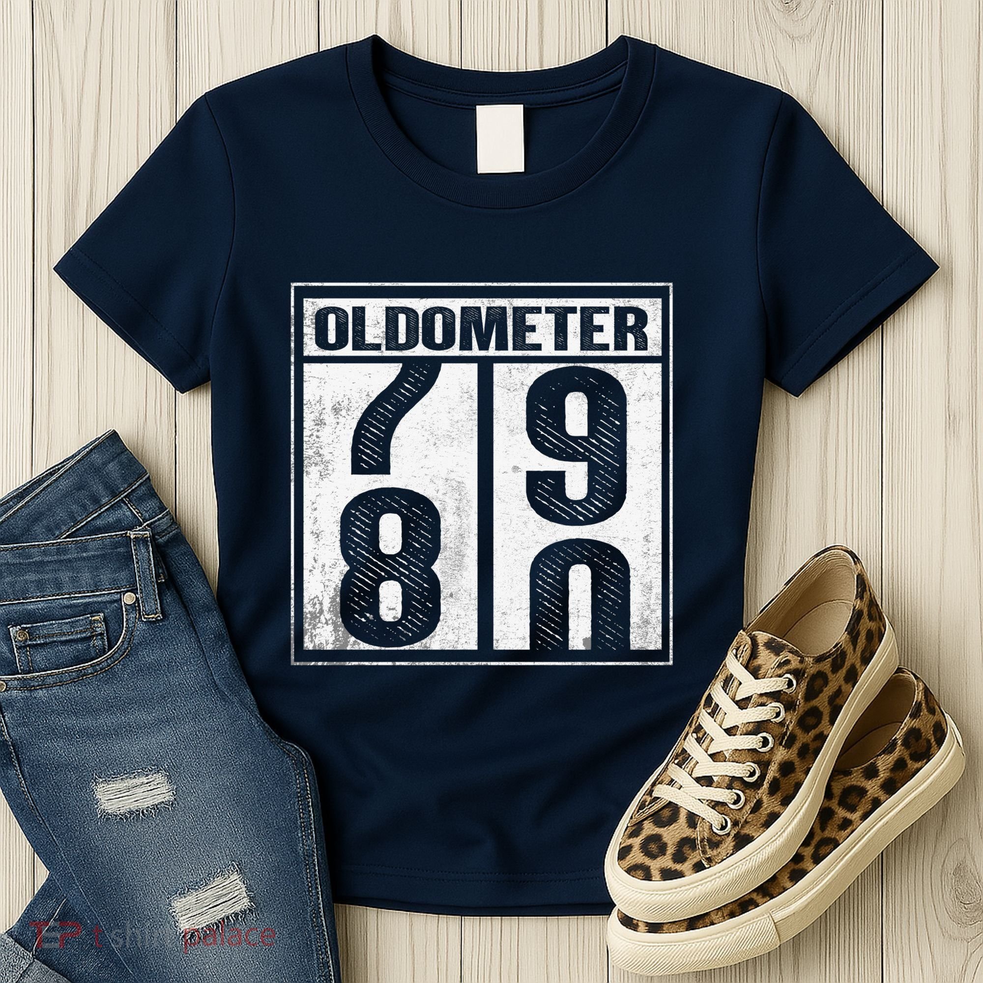 80th Birthday Eighty Years Old 80 Oldometer 7980 Retiring Women's T-Shirt