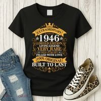 80th Birthday Extraordinary 1946 Limited Edition Living Legend Very Rare  Women's T-Shirt thumb 3