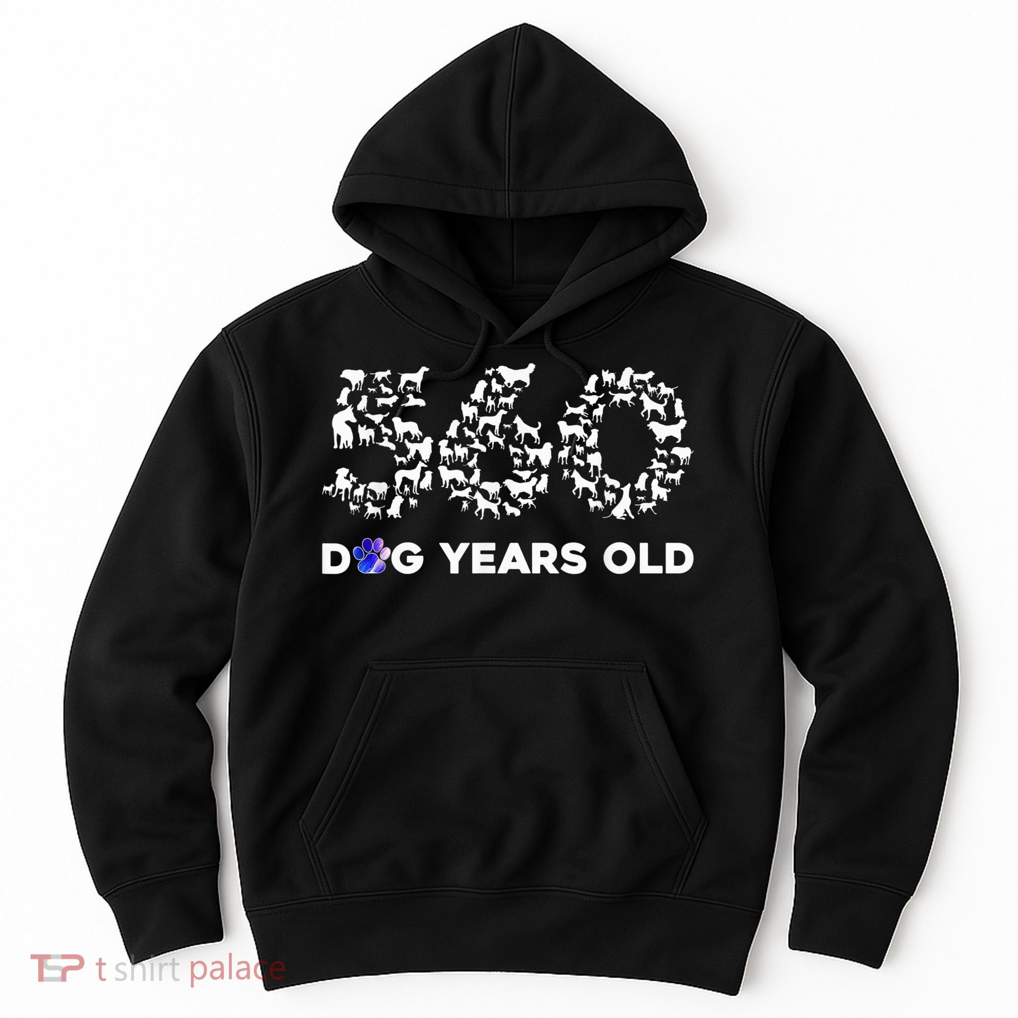 80th Birthday  Funny 560 Dog Years Old Gift Tees Hoodie