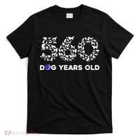 80th Birthday  Funny 560 Dog Years Old Gift Tees T-Shirt thumb 0