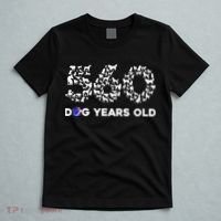 80th Birthday  Funny 560 Dog Years Old Gift Tees T-Shirt thumb 5