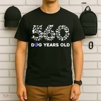 80th Birthday  Funny 560 Dog Years Old Gift Tees T-Shirt thumb 6