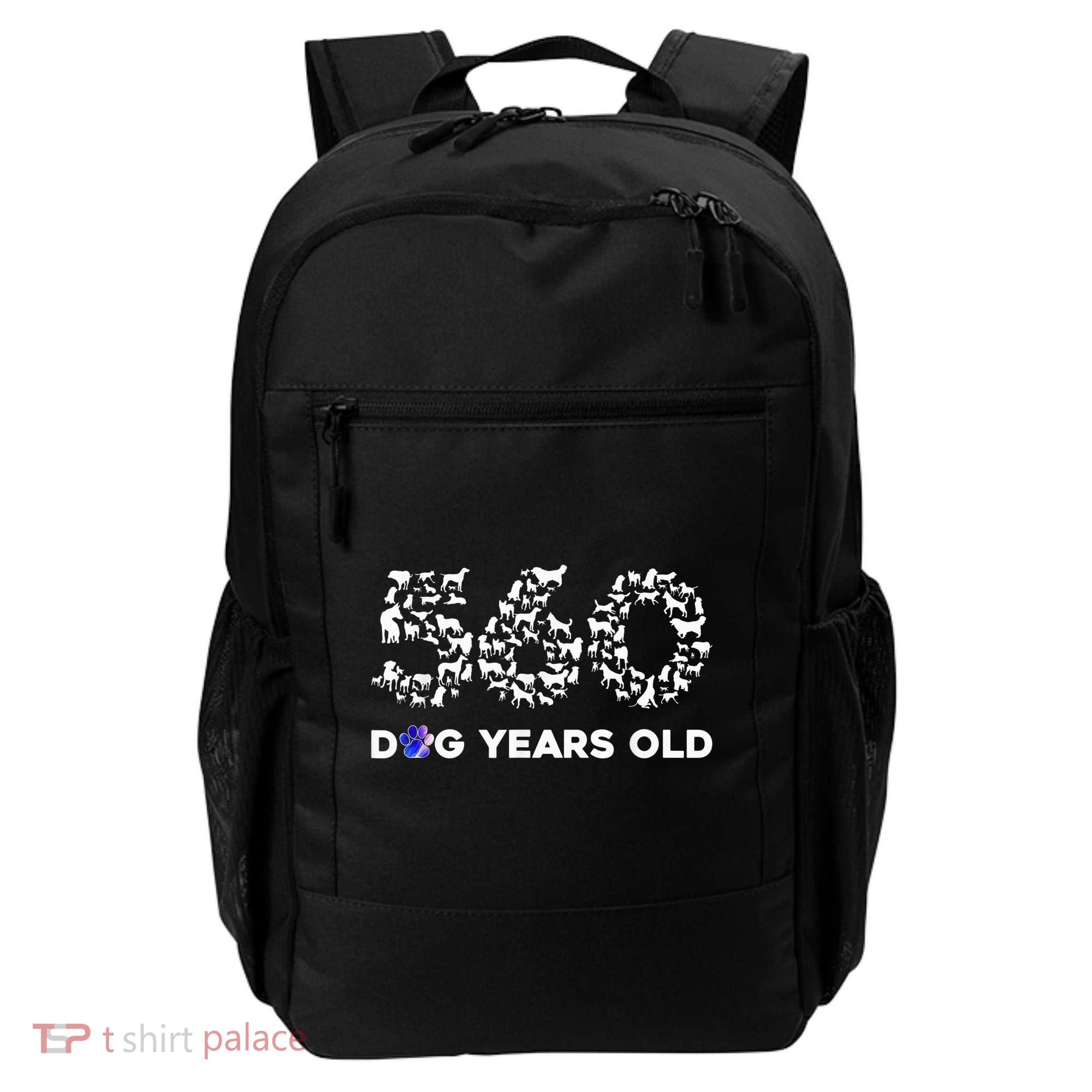 80th Birthday  Funny 560 Dog Years Old Gift Tees Backpack