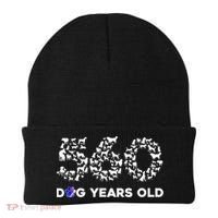 80th Birthday  Funny 560 Dog Years Old Gift Tees Beanie thumb 0