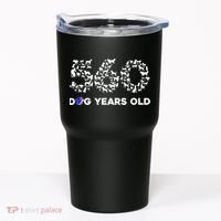 80th Birthday  Funny 560 Dog Years Old Gift Tees Tumbler thumb 0