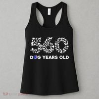 80th Birthday  Funny 560 Dog Years Old Gift Tees Women's Tank Top thumb 3