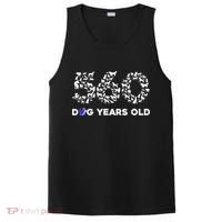 80th Birthday  Funny 560 Dog Years Old Gift Tees PosiCharge Competitor Tank thumb 0