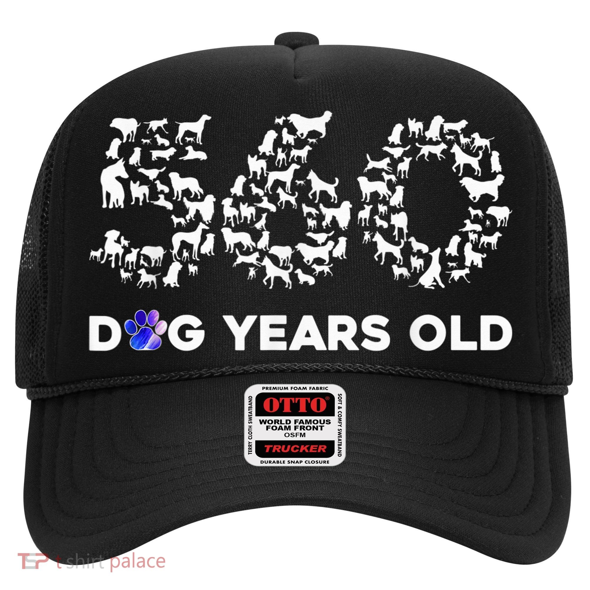 80th Birthday  Funny 560 Dog Years Old Gift Tees Hat