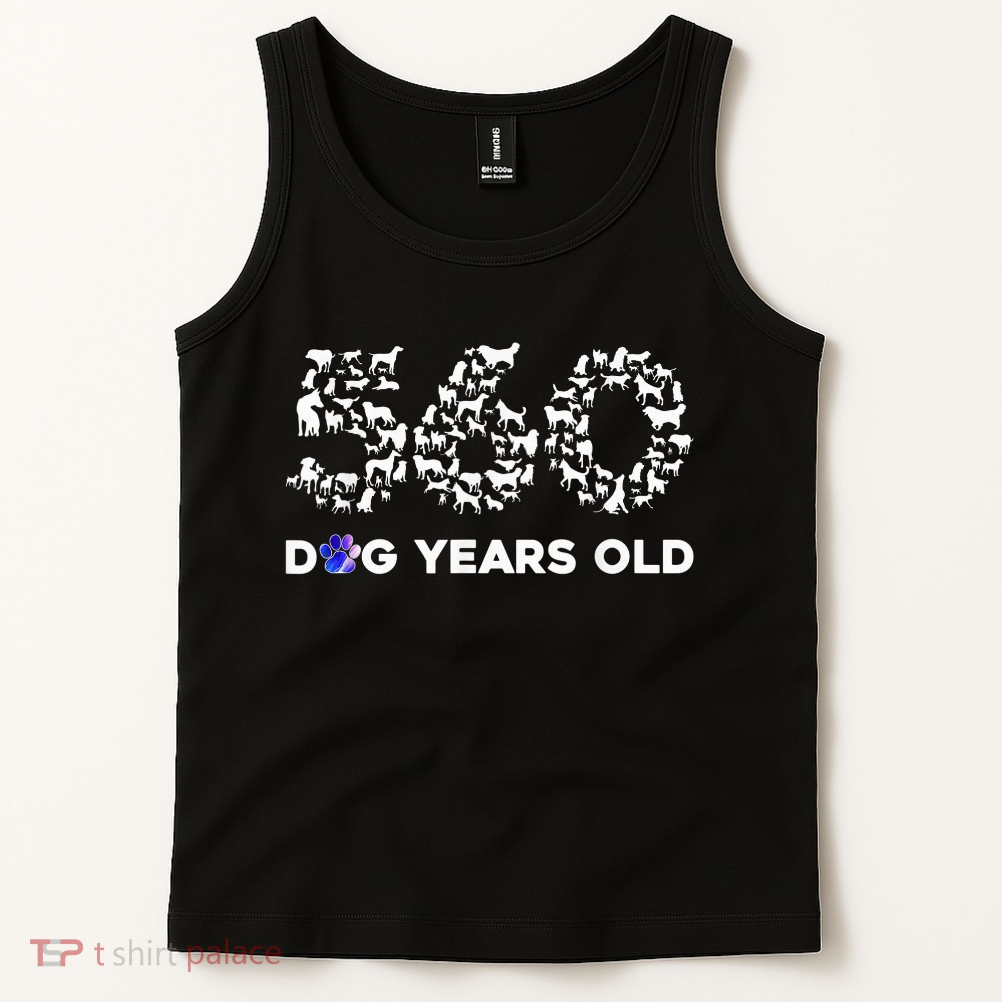 80th Birthday  Funny 560 Dog Years Old Gift Tees Tank Top