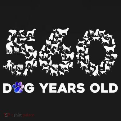 80th Birthday  Funny 560 Dog Years Old Gift Tees Women's T-Shirt