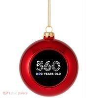 80th Birthday  Funny 560 Dog Years Old Gift Tees Plastic Christmas Ball Ornament thumb 0