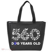 80th Birthday  Funny 560 Dog Years Old Gift Tees Tote Bag thumb 0