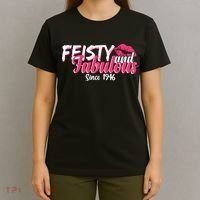 80th Birthday Feisty And Fabulous Since 1946  T-Shirt thumb 4