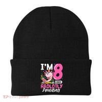 8th Birthday For Girl Axolotl 8 Year Old Birthday Beanie thumb 0