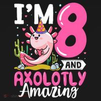 8th Birthday For Girl Axolotl 8 Year Old Birthday Visor thumb 3
