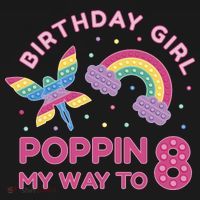 8th Birthday Girl Fairy Rainbow Ornament thumb 1