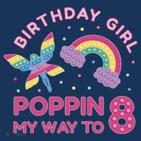 8th Birthday Girl Fairy Rainbow Mousepad thumb 1