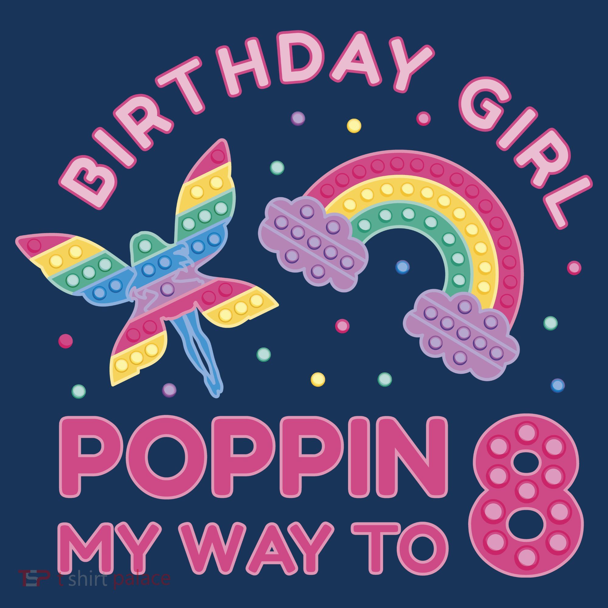 8th Birthday Girl Fairy Rainbow Mousepad