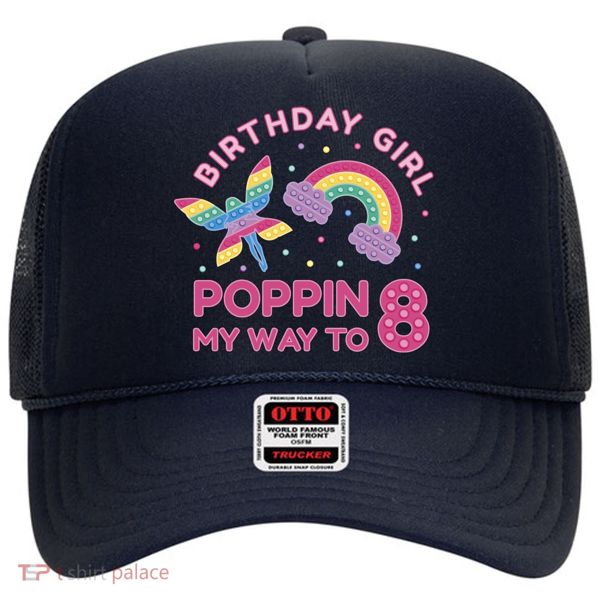8th Birthday Girl Fairy Rainbow Hat