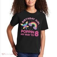 8th Birthday Girl Fairy Rainbow Kids T-Shirt thumb 2