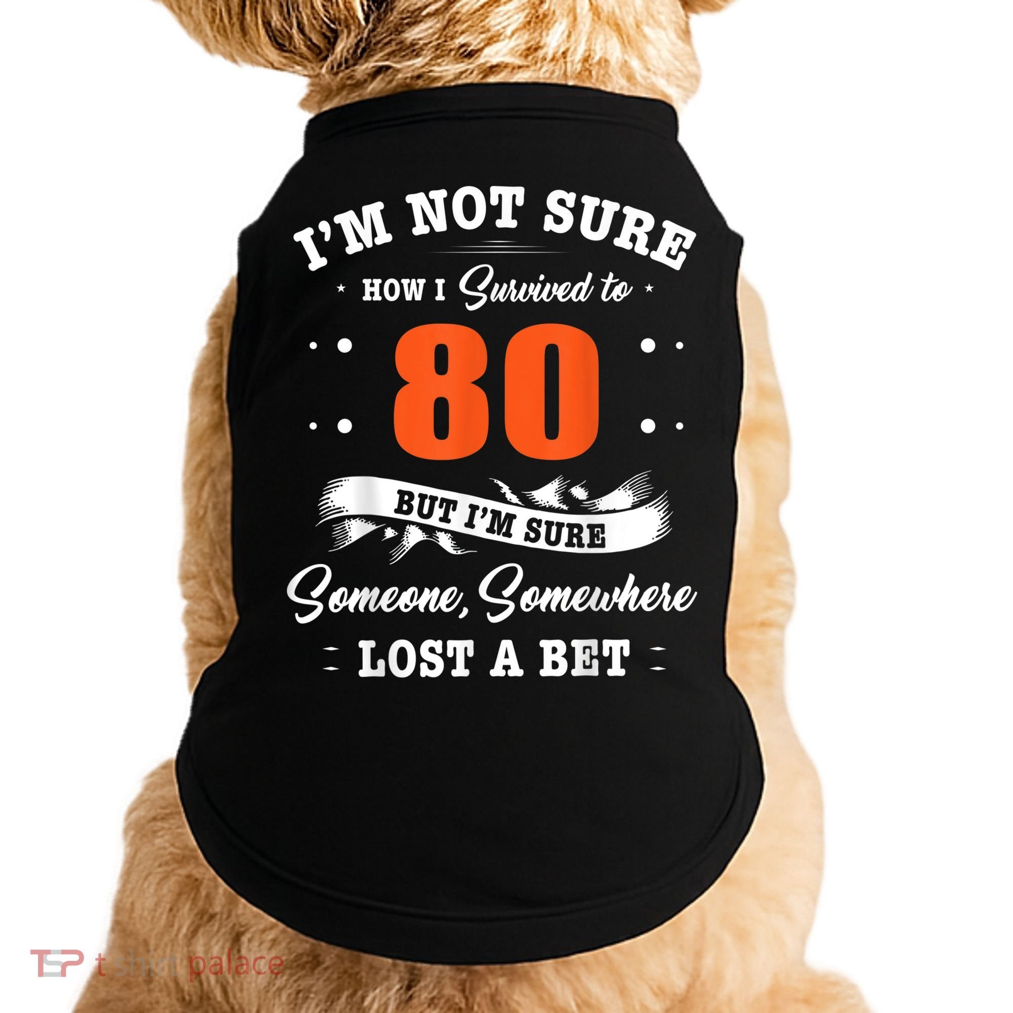 80th Birthday Gifts I Survived 80 Years Old Funny TZ2 Doggie Tank