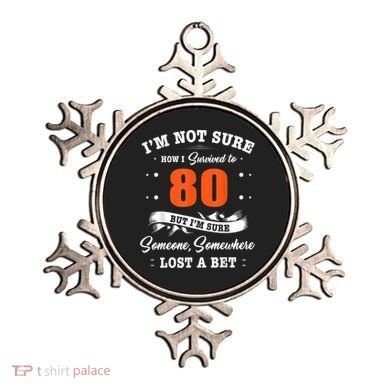 80th Birthday Gifts I Survived 80 Years Old Funny TZ2 Ornament