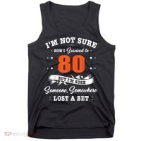 80th Birthday Gifts I Survived 80 Years Old Funny TZ2 Tank Top thumb 0