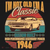 80th Birthday I'm Not Old I'm A Classic Custom Built Car 1946 Women's Hoodie thumb 2