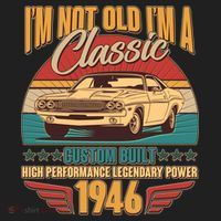 80th Birthday I'm Not Old I'm A Classic Custom Built Car 1946 Tumbler thumb 3