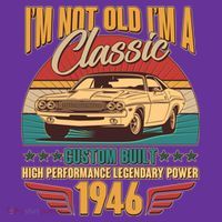 80th Birthday I'm Not Old I'm A Classic Custom Built Car 1946 Hat thumb 2