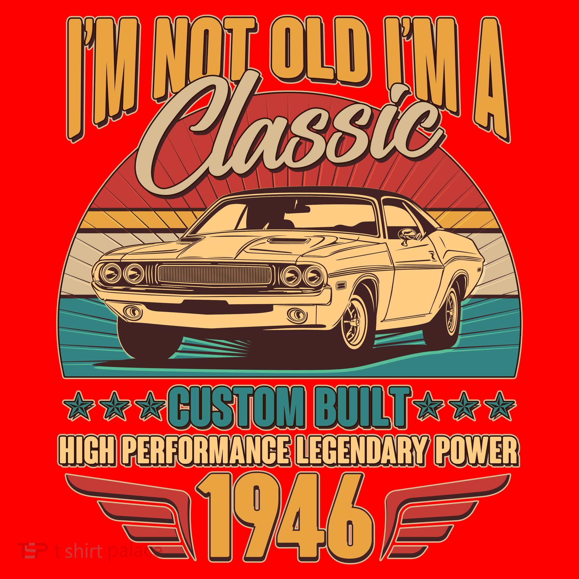 80th Birthday I'm Not Old I'm A Classic Custom Built Car 1946 Santa Hat