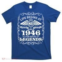 80th Birthday Life Begins At 80 Born In 1946 The Year Of Legends T-Shirt thumb 0